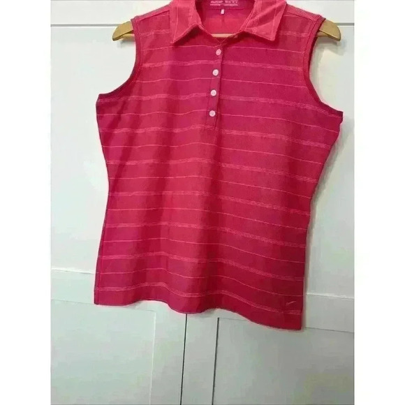 Nike Golf Dri-Fit Pink Women's Sleeveless Polo Size Medium - Picture 5 of 12